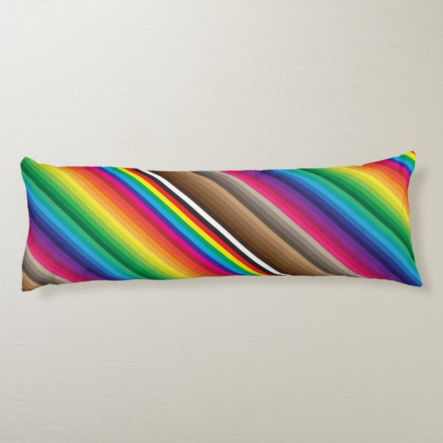 colour swatch rainbow body pillow (Back)