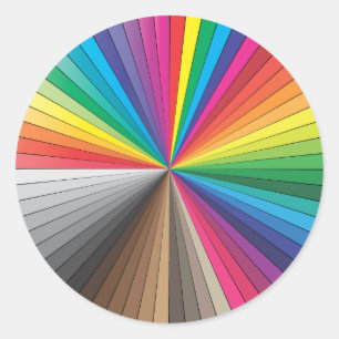 colour swatches circle classic round sticker