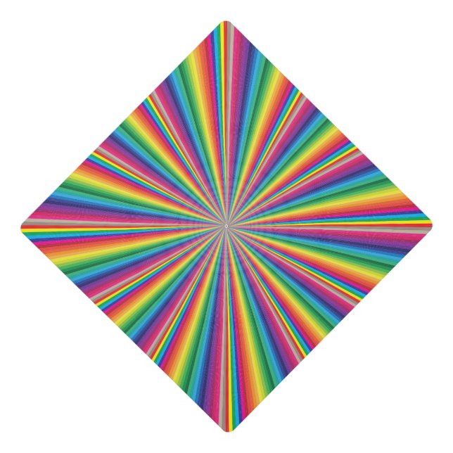colour swatches diagonal graduation cap topper (Front)