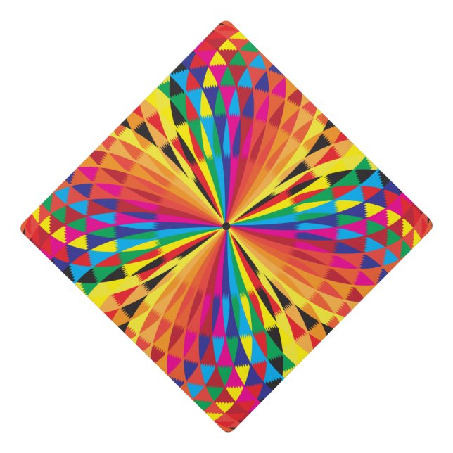 colour swatches diagonal graduation cap topper (Front)