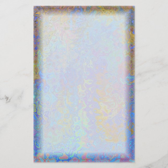 Colour Swirl Border Stationery (Front)