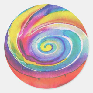 Colour Swirl Classic Round Sticker