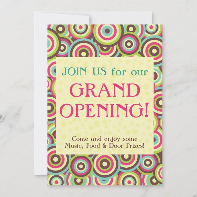 Colour Swirl Invitation (Front)