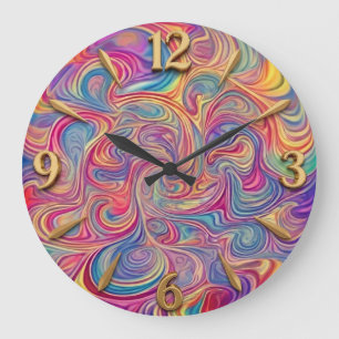 Colour Swirls Clock