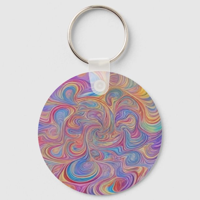 Colour Swirls  Keychain (Front)