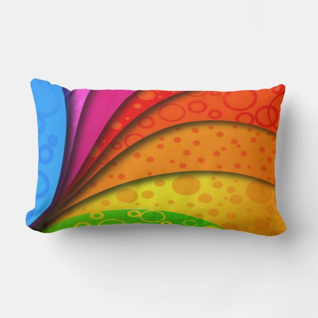 Colour Swirls Pattern Pillow (Front)