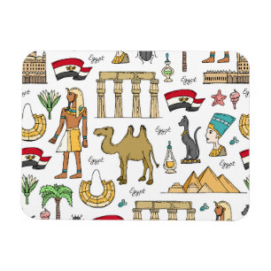 Colour Symbols of Egypt Pattern Magnet