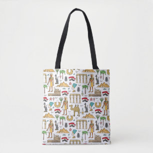 Colour Symbols of Egypt Pattern Tote Bag