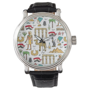 Colour Symbols of Egypt Pattern Watch