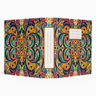 Colour Symphony Mandala – Bold Psychedelic Floral Binder