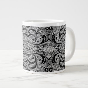 Colour Symphony Mandala – Bold Psychedelic Floral Large Coffee Mug