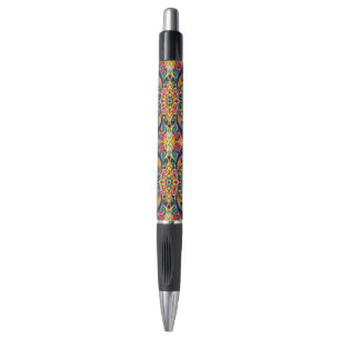 Colour Symphony Mandala – Bold Psychedelic Floral Pen