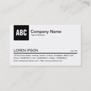 Colour Tab - Black Business Card