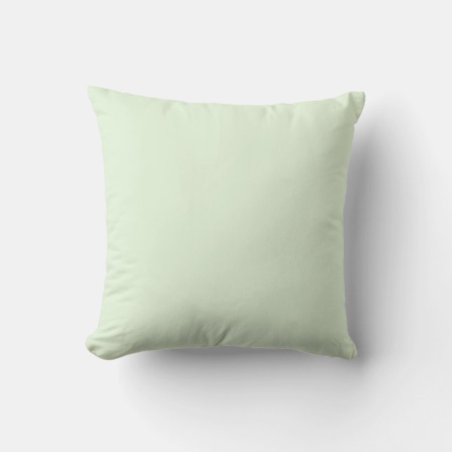 colour tea green throw pillow (Front)
