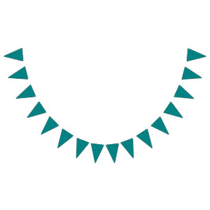 colour teal bunting flags