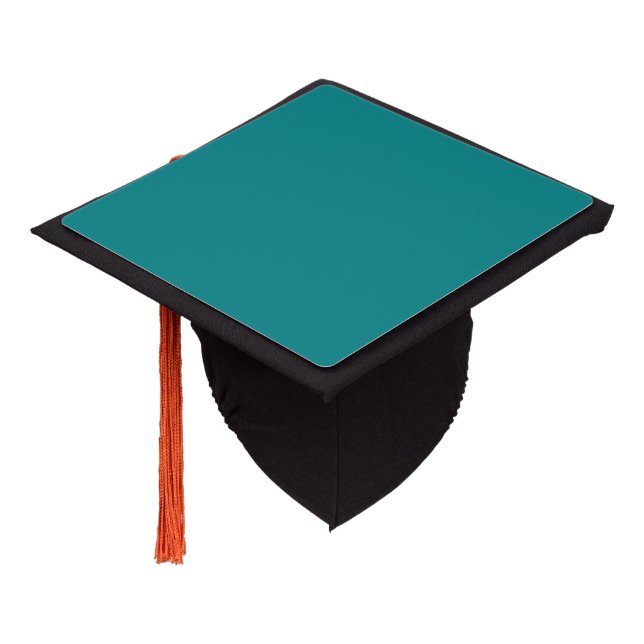 colour teal graduation cap topper (Angled)