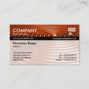 Colour Tex Banded - Concentric Rings - OrangeChrom Business Card