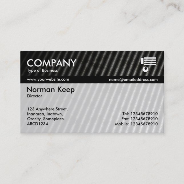 Colour Tex Banded - Corrugated Terrain Business Card (Front)