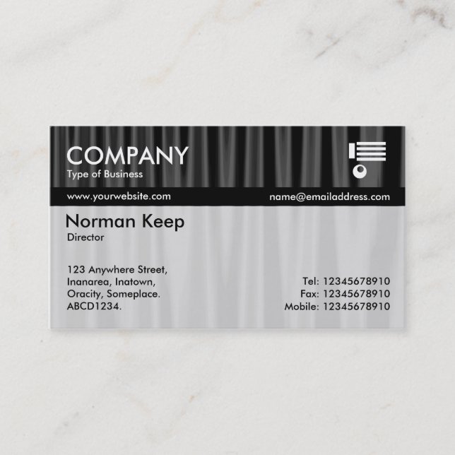 Colour Tex Banded - Drapery 07 Business Card (Front)