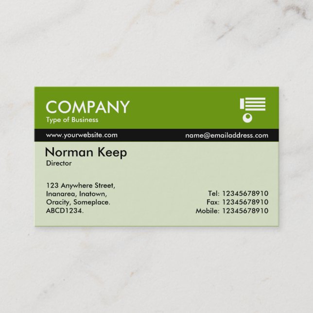 Colour Tex Banded - Green (669900) Business Card (Front)