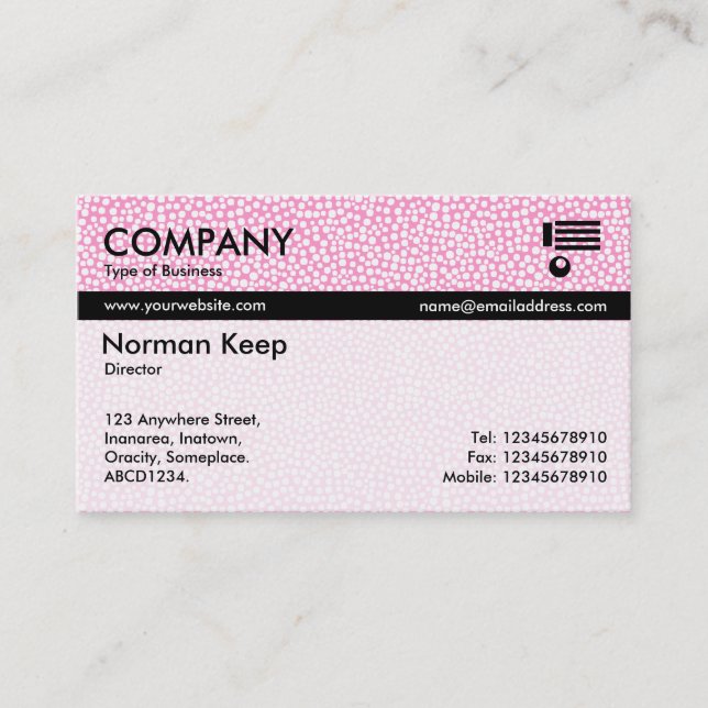 Colour Tex Banded - Random Spots - Pink Business Card (Front)