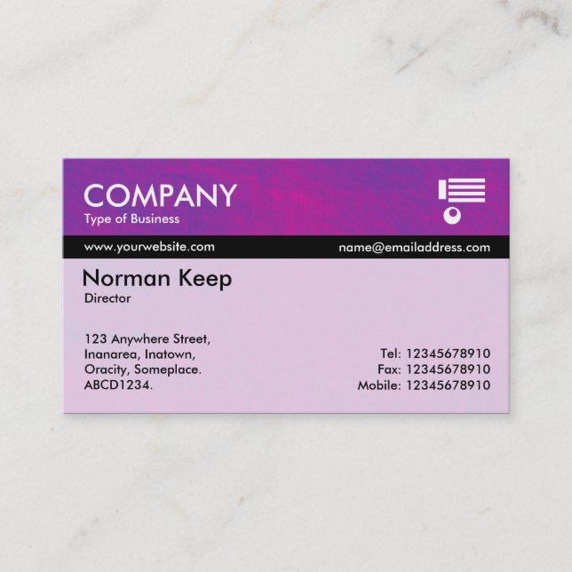 Colour Tex Banded - Red and Blue Stone Business Card (Front)