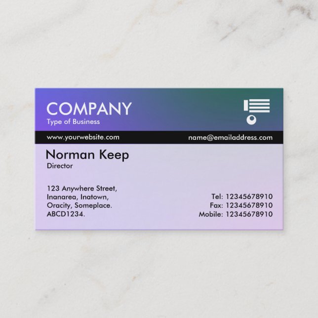 Colour Tex Banded - Soft Gradients Business Card (Front)