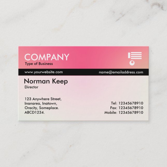 Colour Tex Banded - Soft Gradients Business Card (Front)