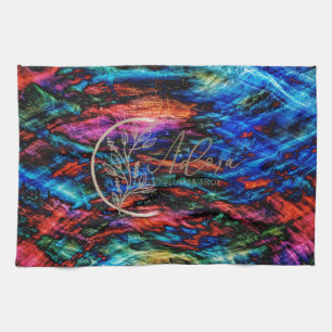 Colour texteral marble kitchen towel