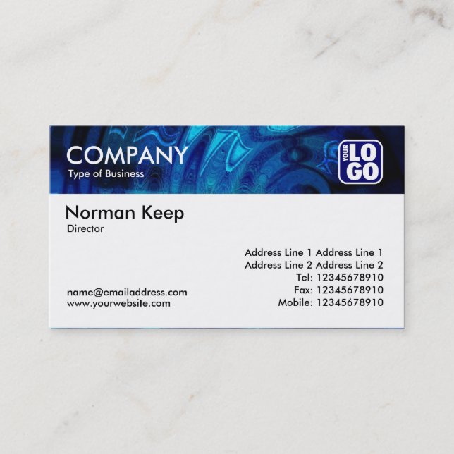 Colour Texture Header (Logo) - Roman Baths Abstrac Business Card (Front)