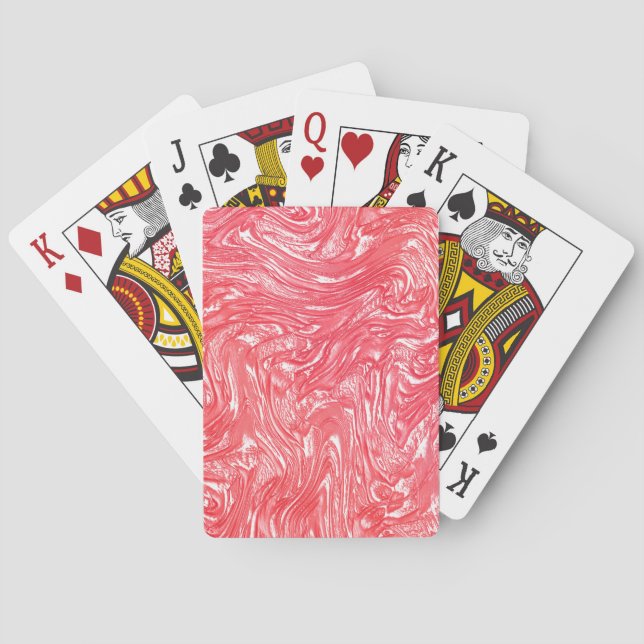 Colour texture "pearly strawberry cream" playing cards (Back)
