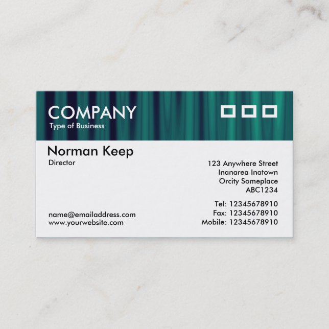 Colour Textured Header - Drapery 03 Business Card (Front)
