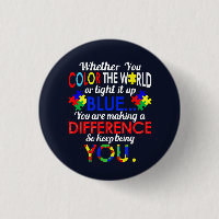 Colour The World or Light It Blue Autism Awareness