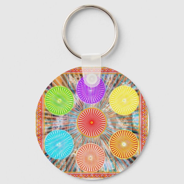 Colour Therapy Graphics : Healing Energy Chakra Keychain (Front)