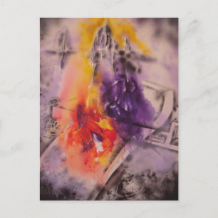 Colour Thoughts -Abstract by Gene Foltuz Mini Prin Postcard