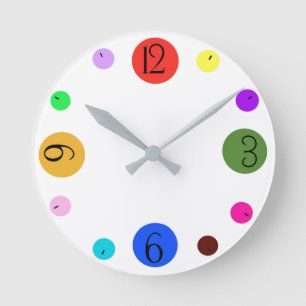 Colour Time Round Clock