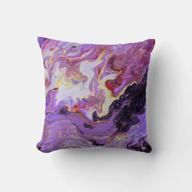 Colour tone acrylic paints, abstract. throw pillow (Front)