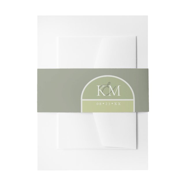 Colour Tones Wedding ID901 Invitation Belly Band (Front Example)