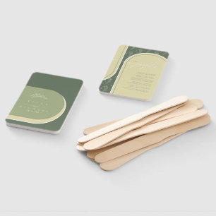 Colour Tones Wedding Party or Program Green ID901 Hand Fan