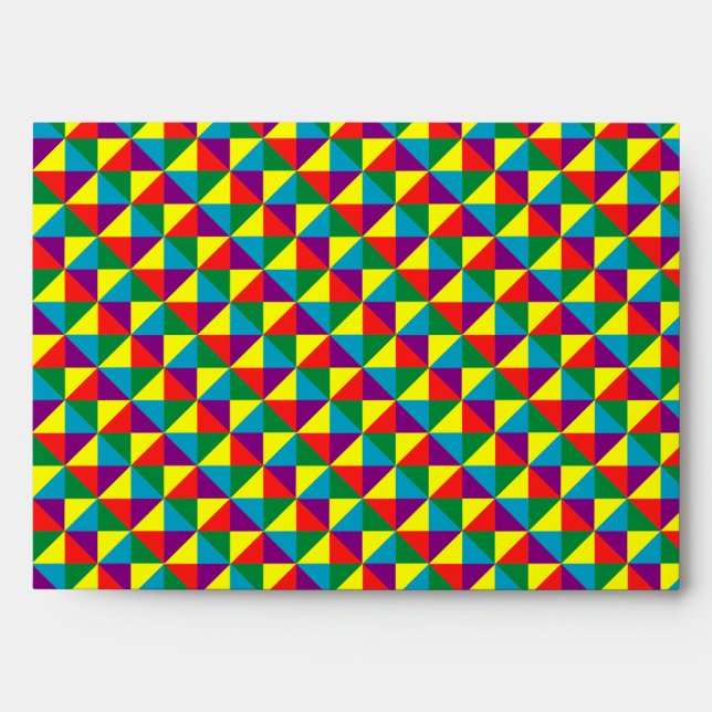 Colour triangles pattern envelope (Front)