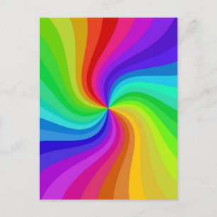 colour twisted postcard