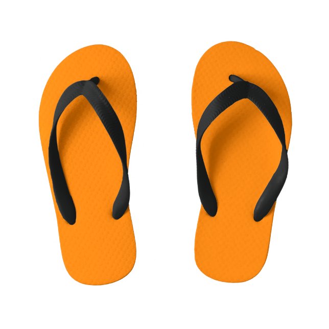 colour UT orange Kid's Flip Flops (Footbed)