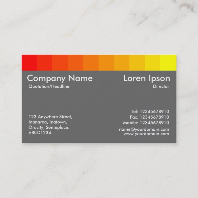Colour Variations 01 (60% Grey) Business Card (Front)
