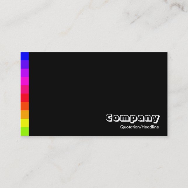 Colour Variations III 01a - Black Business Card (Front)