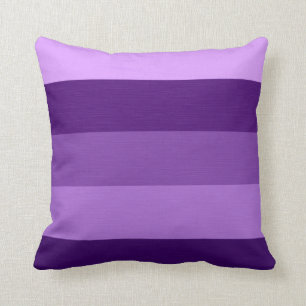 Colour Violet Purple Tones Retro Stripes Throw Pillow