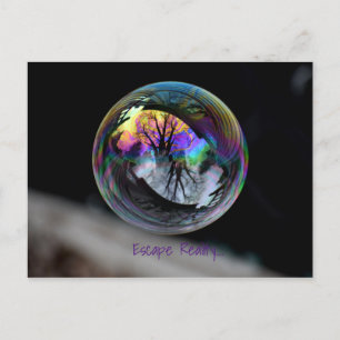 Colour vs Black/White Bubble Postcard