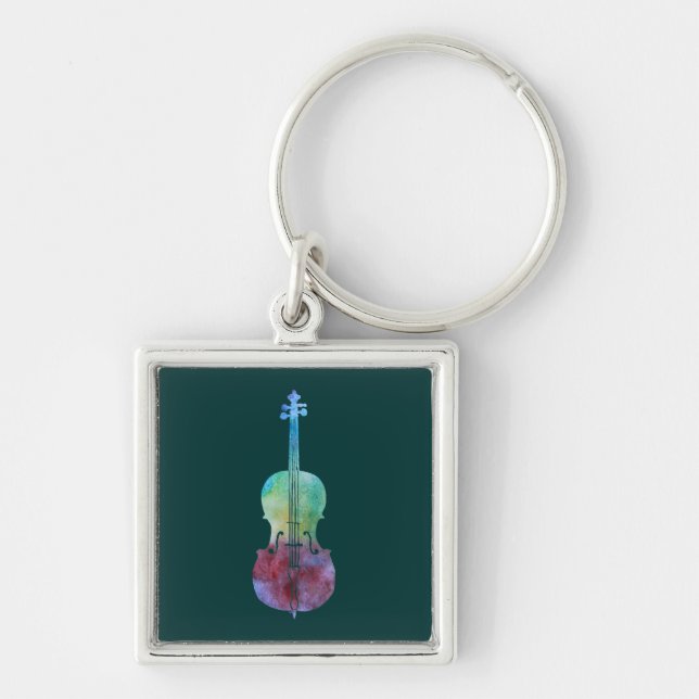 Colour Washed Cello Keychain (Front)
