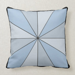 Colour Wheel 2 in 1 Blue Black Throw Pillow