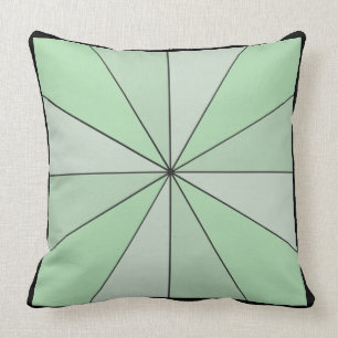 Colour Wheel 2 in 1 Green Black Throw Pillow