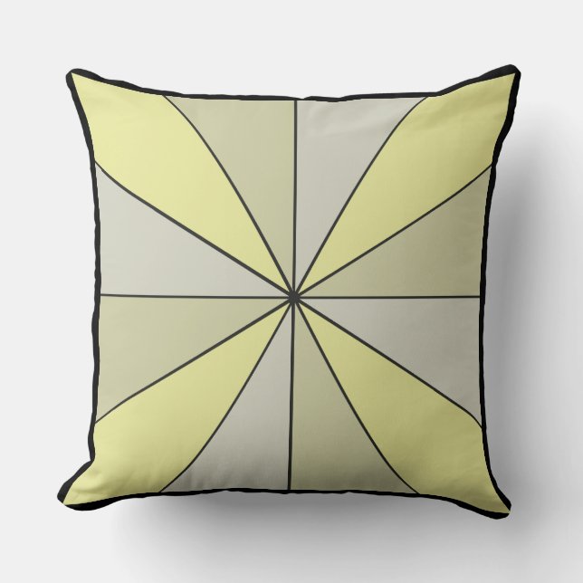 Colour Wheel 2 in 1 Yellow Green Throw Pillow (Front)